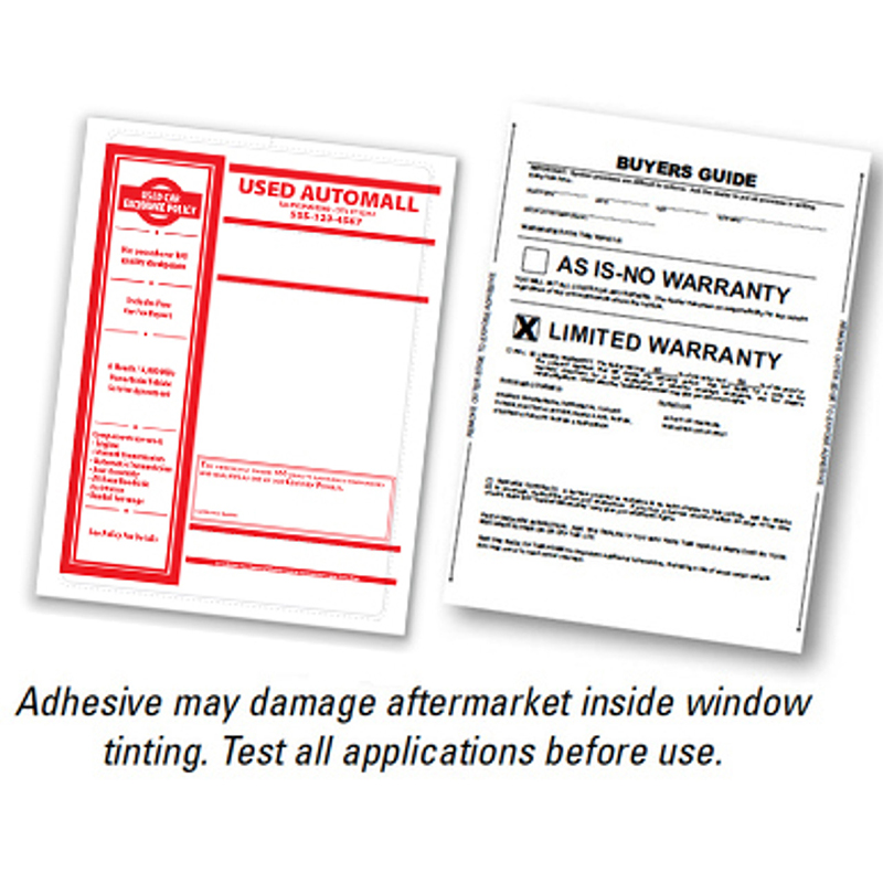 Custom Label Paper Laser Window Sticker 8.5 x 11 Form